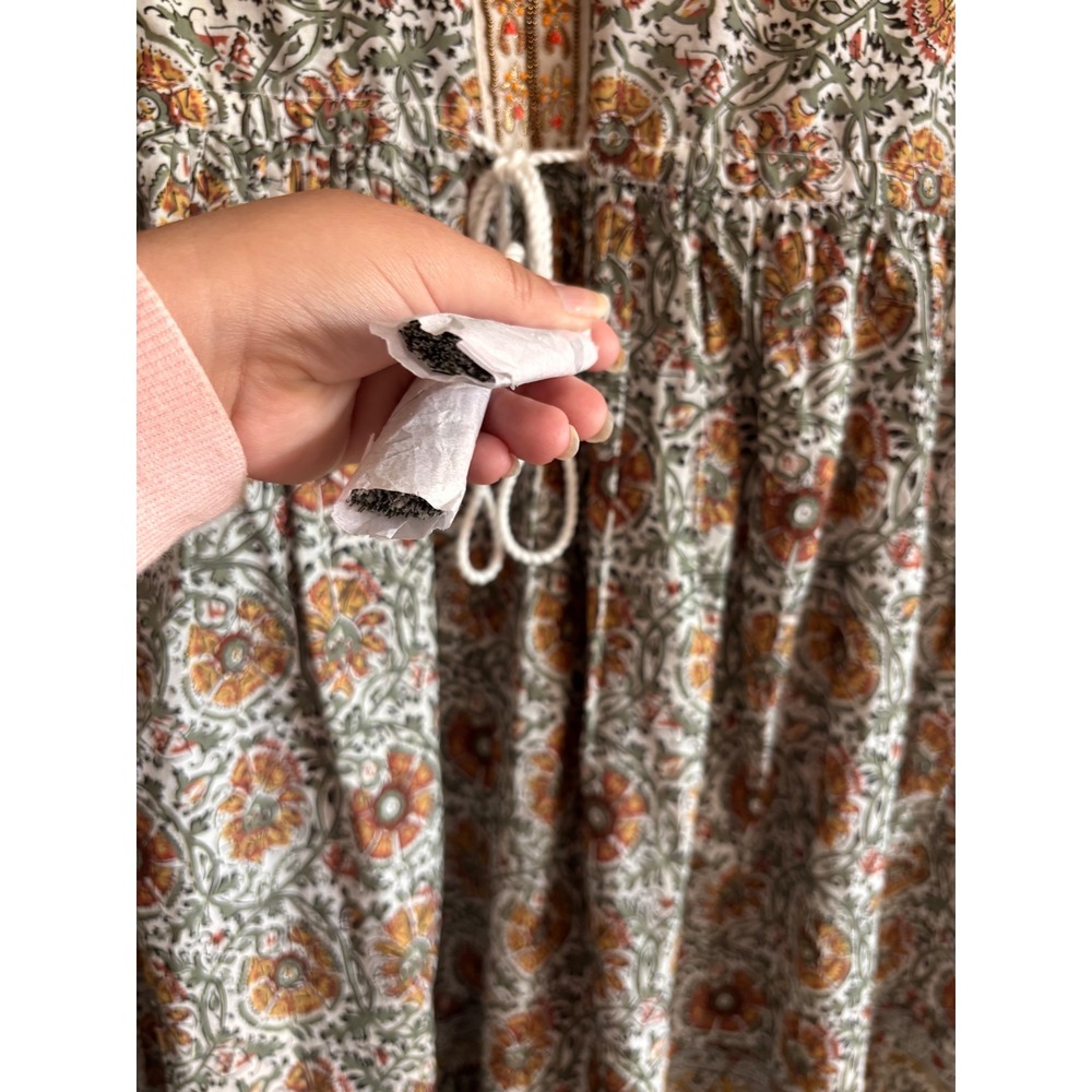 Soft Surroundings Floral Cotton Tunic Dress PXL Petite XL Boho Block Print New - Picture 6 of 8